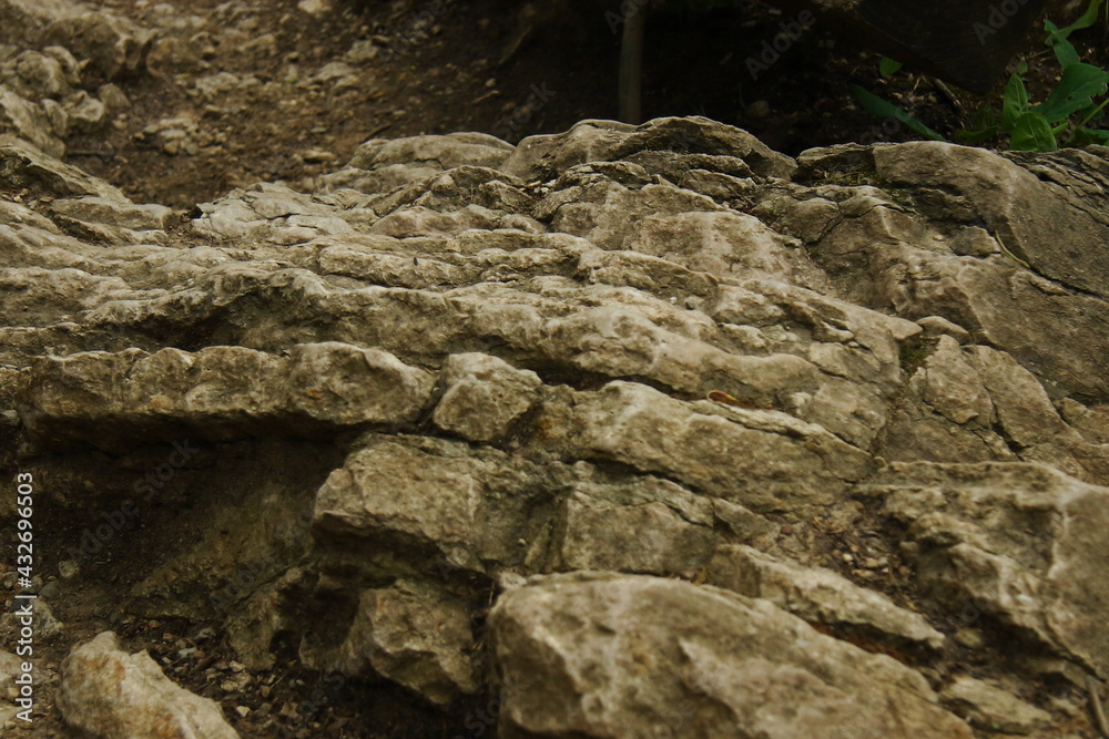 Close up of the rocky ground