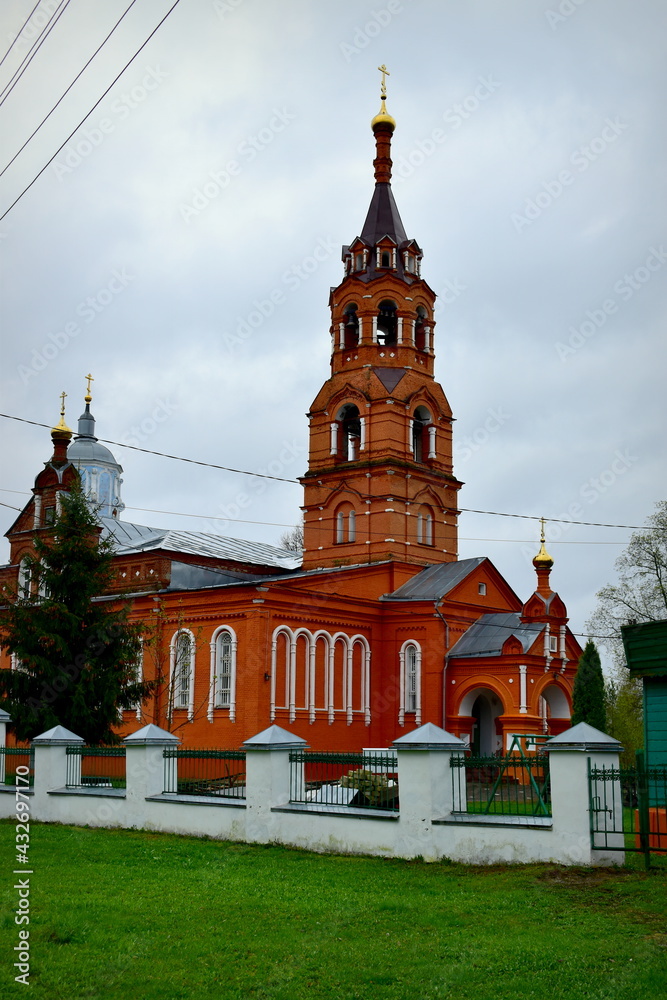 the village church behind the fence