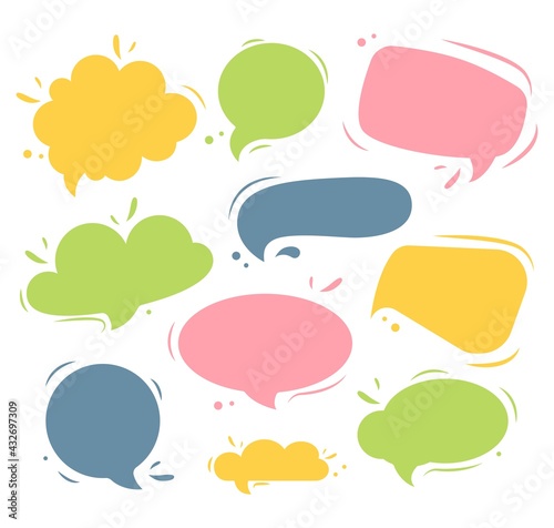 Colorful set of speech bubbles
