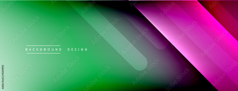 Dynamic lines abstract background. 3D shadow effects and fluid gradients. Modern overlapping forms