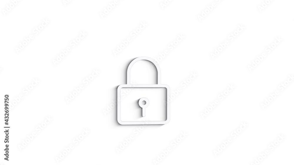 Cyber security 3D shadow icon with shield and check mark. Security concept. Motion graphics. Cyber security 3D shadow icon with shield and check mark. Security concept. Motion graphics.