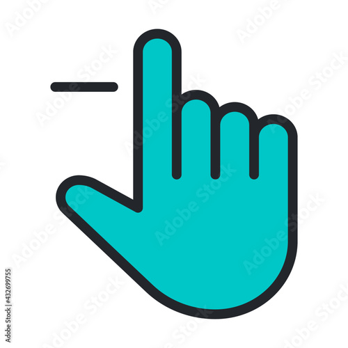 Gesture swipe icon