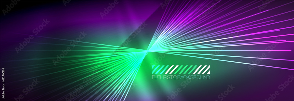 Neon dynamic beams vector abstract wallpaper background. Wallpaper background, design templates for business or technology presentations, internet posters or web brochure covers Neon dynamic beams vector abstract wallpaper background. Wallpaper background, design templates for business or technology presentations, internet posters or web brochure covers