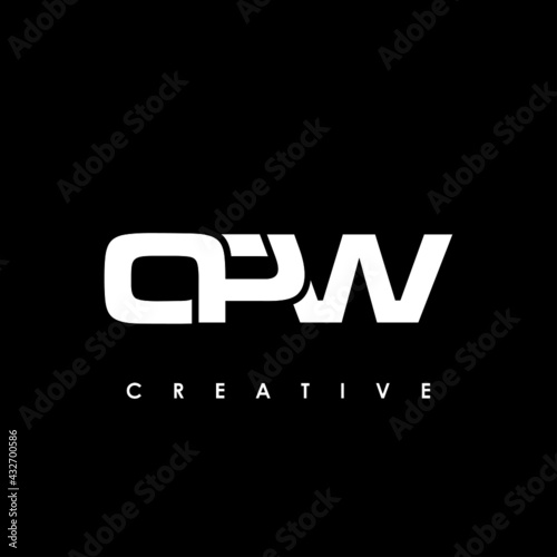 OPW Letter Initial Logo Design Template Vector Illustration photo