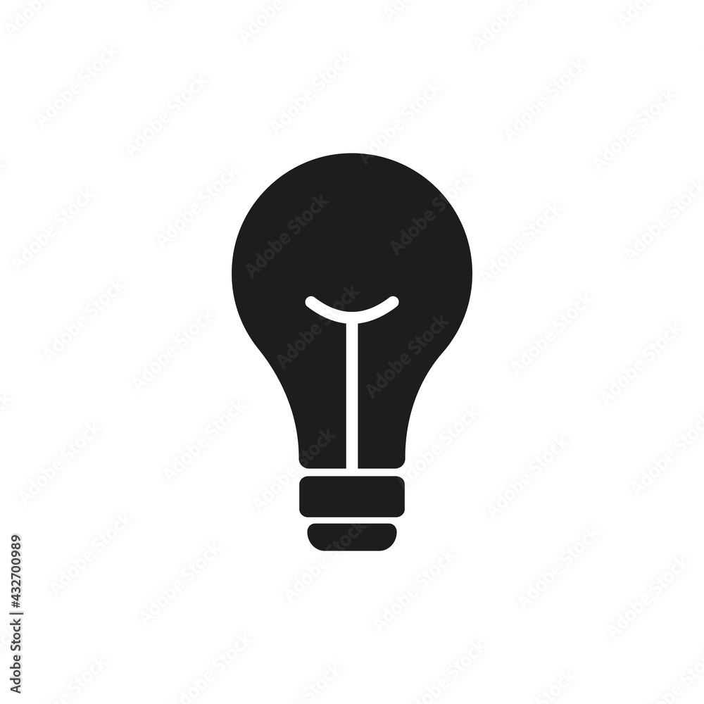 Light bulb vector icon isolated on white background. Creative idea concept. Light bulb vector icon isolated on white background. Creative idea concept.
