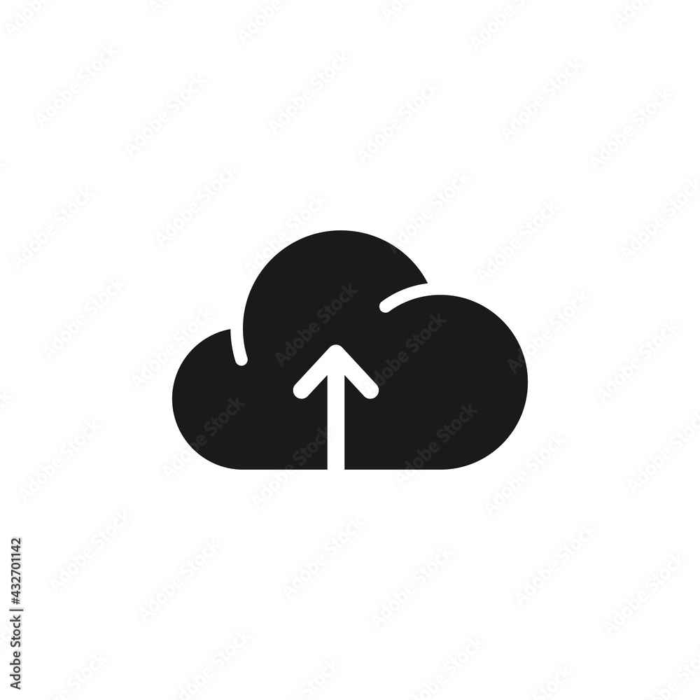 Upload files to cloud button icon for web and mobile UI design. Upload files to cloud button icon for web and mobile UI design.