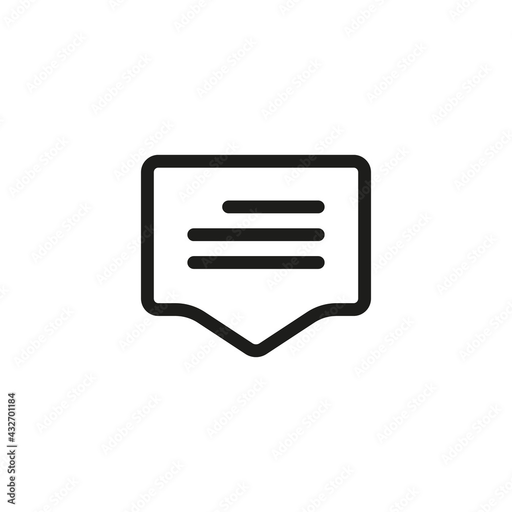 Speech bubble vector icon. Comment symbol. Speech bubble vector icon. Comment symbol.