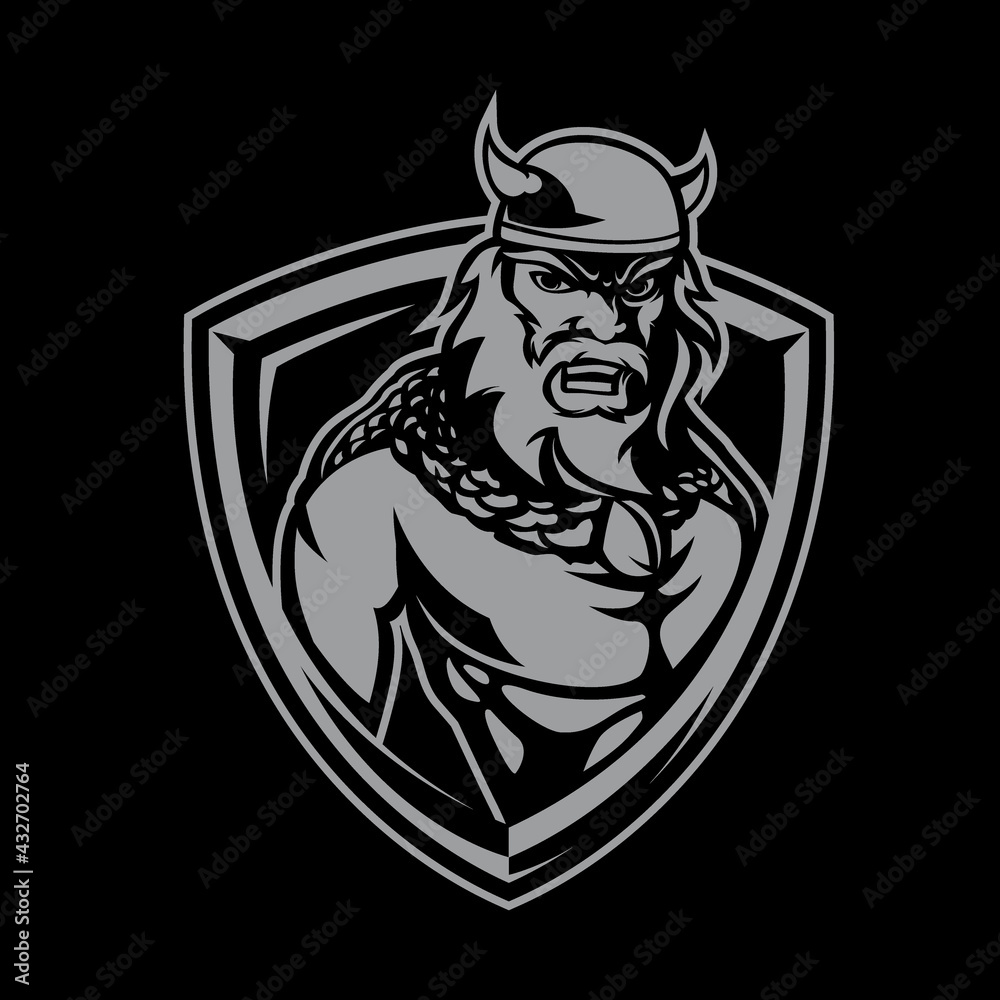 Viking Logo design. Viking Warrior fitness logo vector Viking Logo design. Viking Warrior fitness logo vector