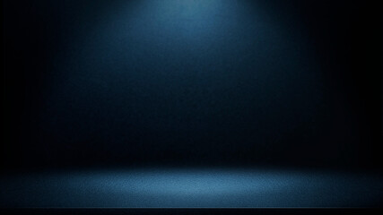 Black and blue abstract cement wall and studio room , interior texture for display products.wall background.Depth of field technique image