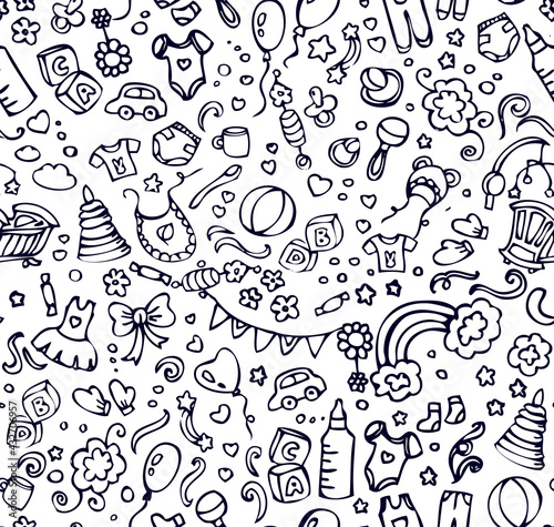 Baby seamless pattern