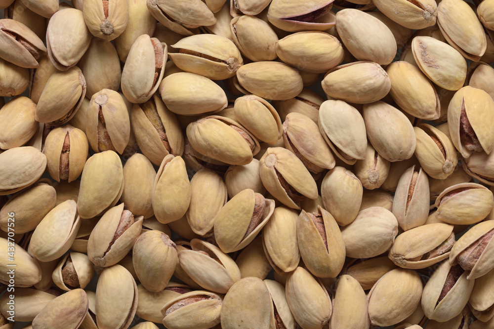 Roasted pistachios background Roasted pistachios background