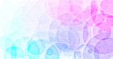 Watercolor background image geometric shapes circles blue purple pink