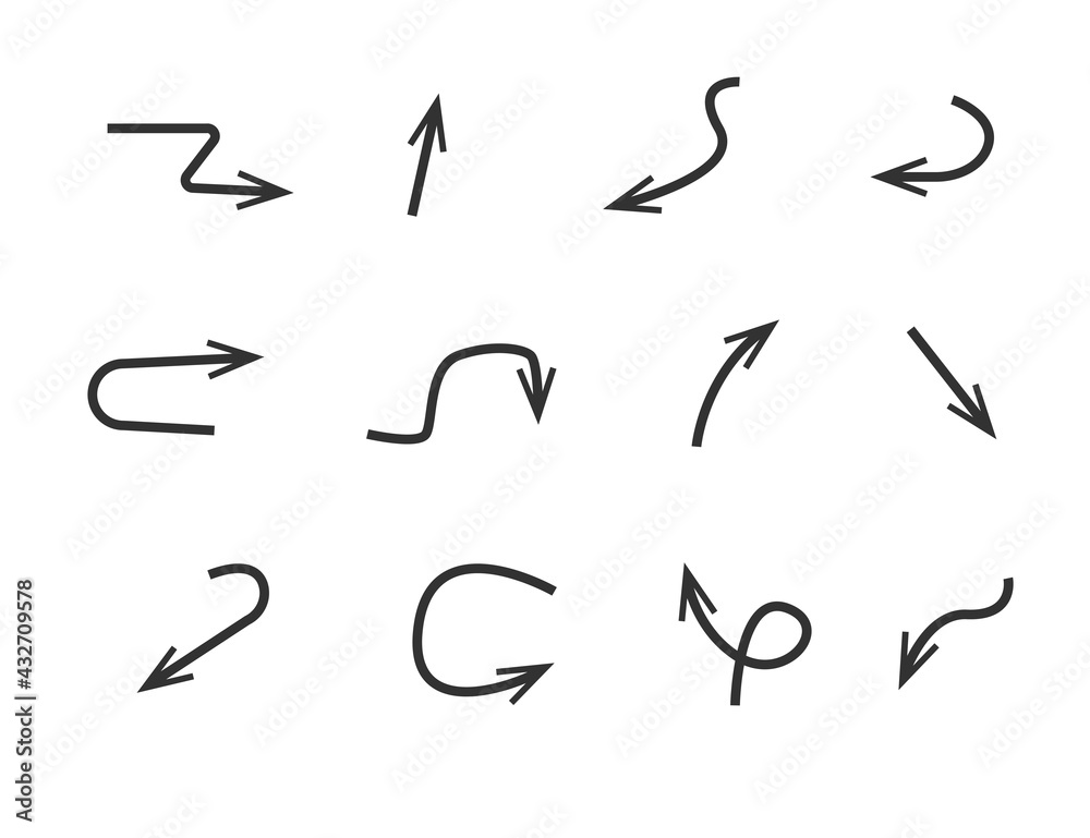 Arrow, doodle, drawing, sketch icon set. Vector illustration. Arrow, doodle, drawing, sketch icon set. Vector illustration.