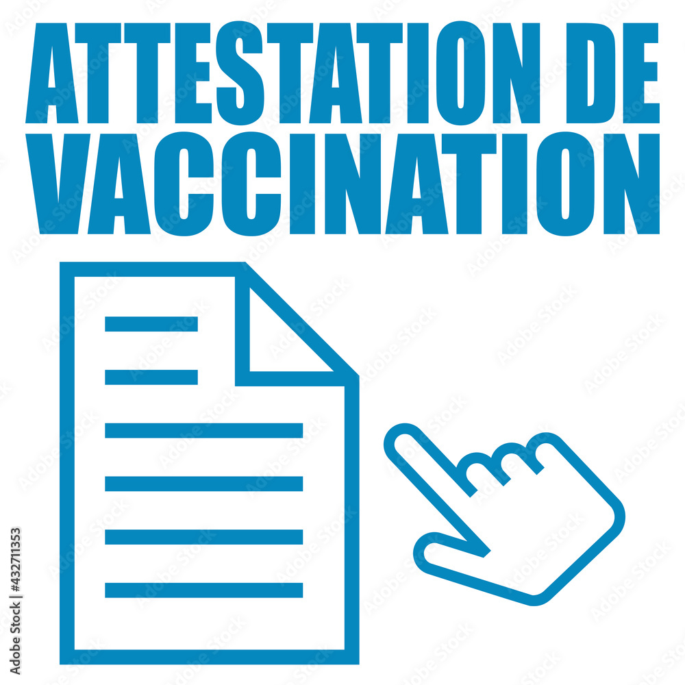 Logo attestation de vaccination.