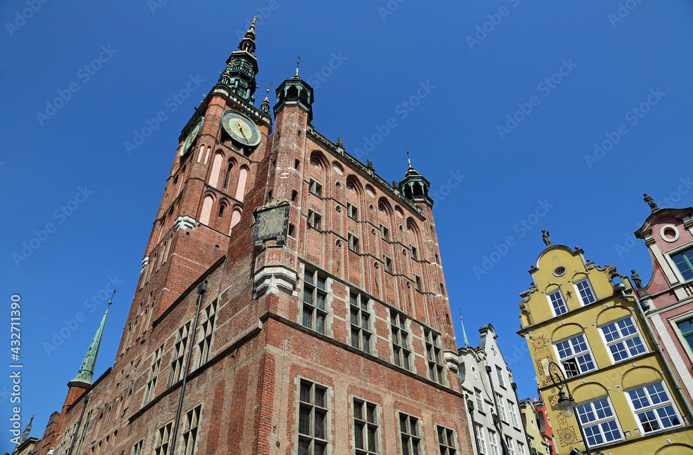 Town Hall and tenement houses - Gdansk, Poland