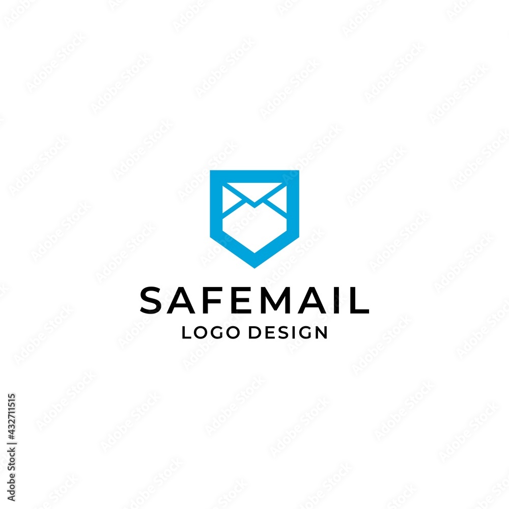 Fototapeta premium Modern and unique logo about mail and security. EPS 10, Vector.