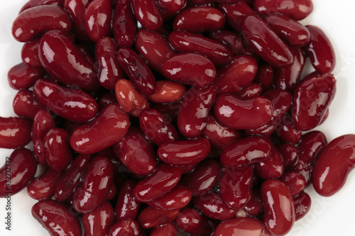 Cooked sweet red beans with selective focus.