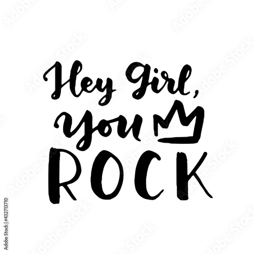 Women's rights quote, phrase. Vector lettering about feminism, woman rights, motivational slogan. Women support and empower, care of yourself, self-care poster.