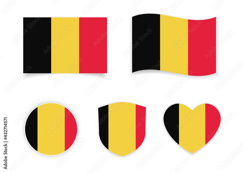 Fototapeta premium belgium national flag icon