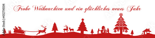 nvis1 NewVectorIllustrationSign nvis - text - Frohe Weihnachten und ein glückliches neues Jahr - vector graphic design . illustration - horizontal background banner transparent . AI10 / EPS10 . g10539