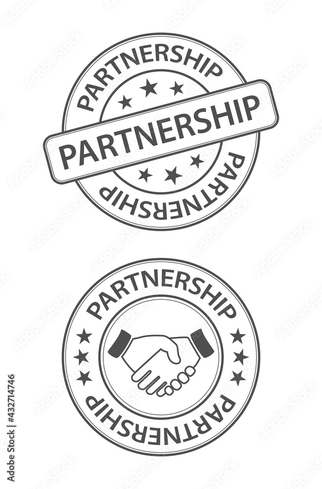 Obraz premium partnership stamp handshake icon