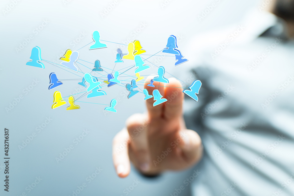 videoconference group of people talking in social network videoconference group of people talking in social network
