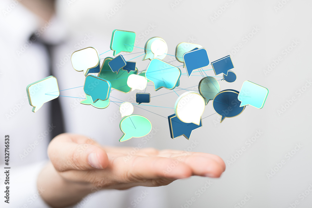 communication speak bubble digital concept communication speak bubble digital concept