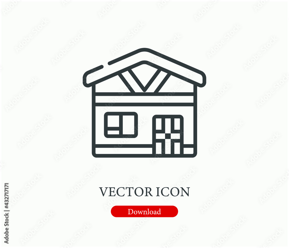 House vector icon. Editable stroke. Linear style sign for use on web design and mobile apps, logo. Symbol illustration. Pixel vector graphics - Vector House vector icon. Editable stroke. Linear style sign for use on web design and mobile apps, logo. Symbol illustration. Pixel vector graphics - Vector