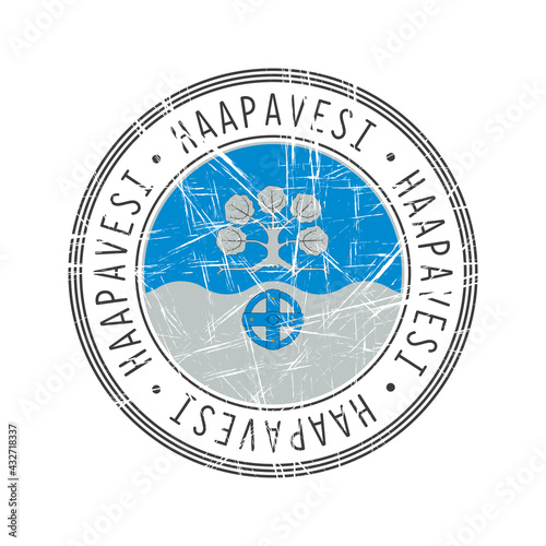 Haapavesi city postal rubber stamp