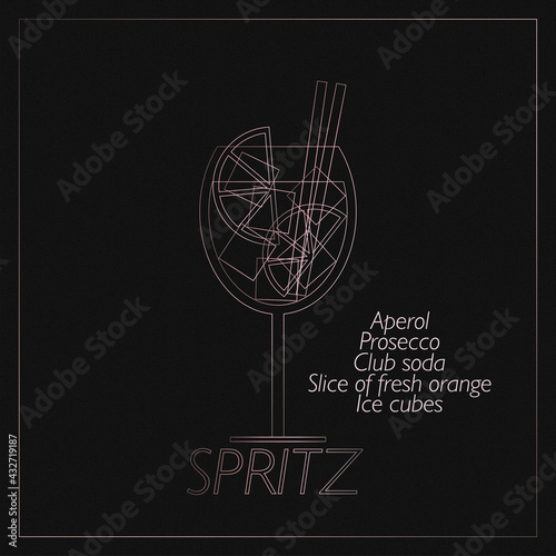 Foto Aperol spritz cocktail on black background