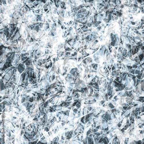 Grey seamless texture from curved threads.Smoke or ice effect Abstract vector background for web page  banners backdrop  fabric  home decor  wrapping