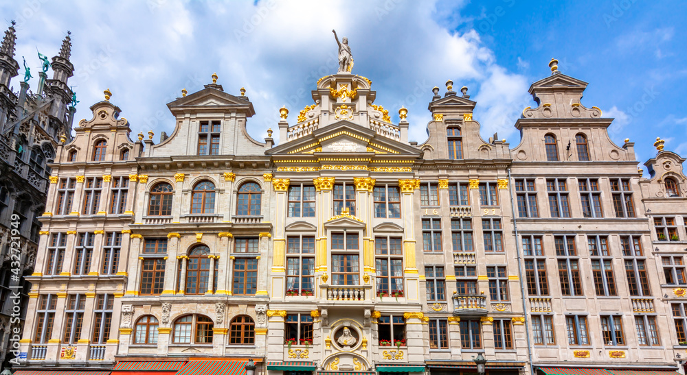 Buildings on Grand Place square, Brussels, Belgium