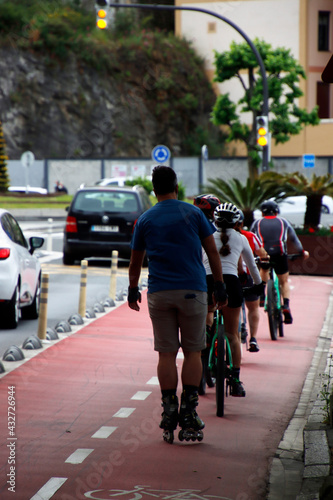 Biking in an urban environment