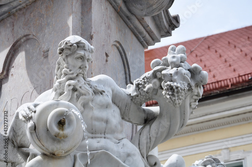 Fountain statue in the city of Ljubljana