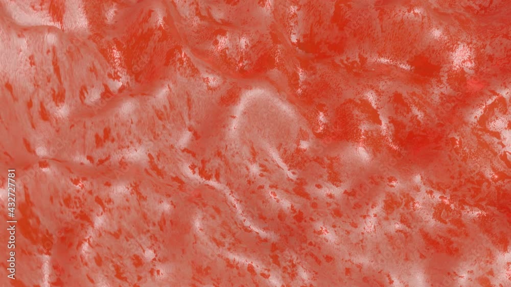 the red smooth textured surface is deformed. looped animated background. abstract animation. 3d render the red smooth textured surface is deformed. looped animated background. abstract animation. 3d render