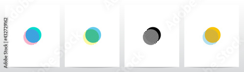Stripes On The Foreground Letter Logo Design O