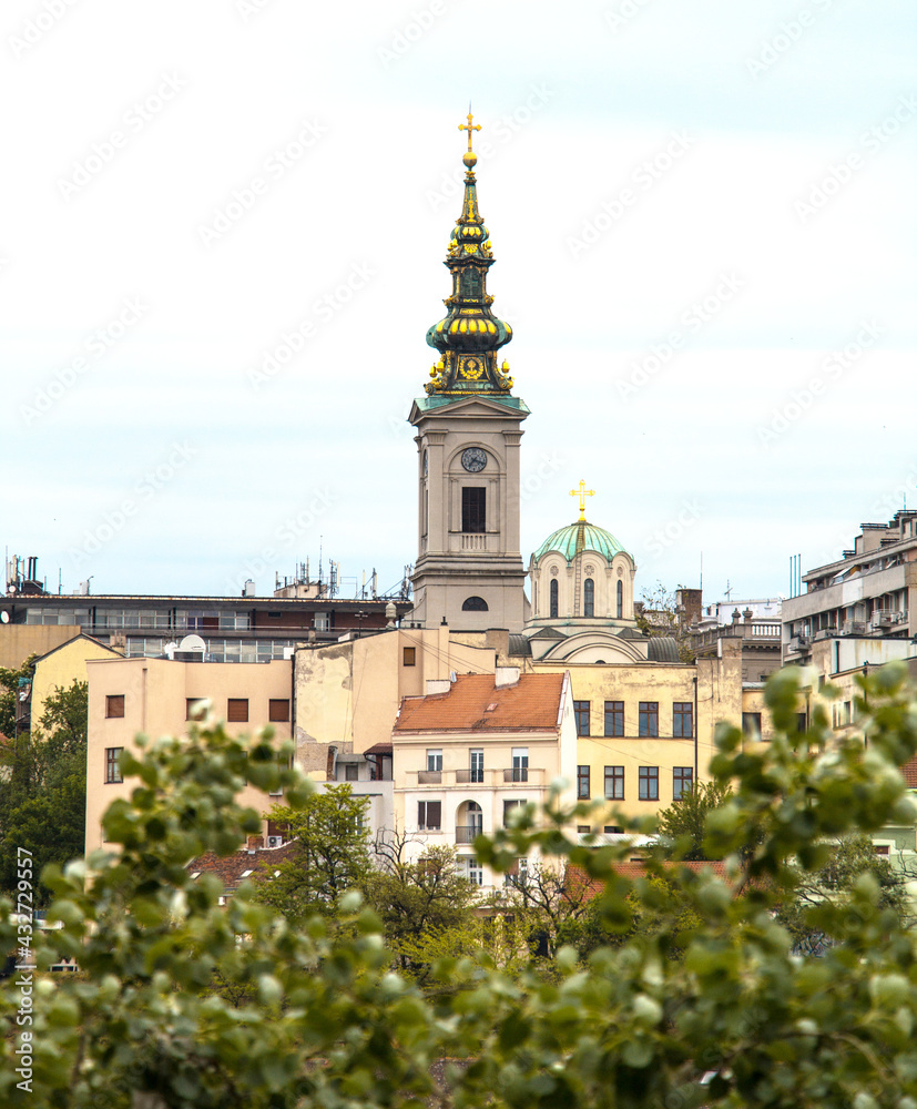 View of the cathedral in Belgrade, Serbia.