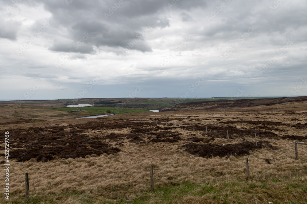 Peak District National Park in Derbyshire looking towards Upper Windleden Reservoir