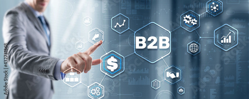 B2B Business Technology Marketing Company Commerce concept. Business to Business