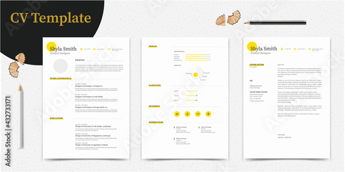 Cv Resume template Cv Resume layout Curriculum vitae template Professional cv resume layout template 