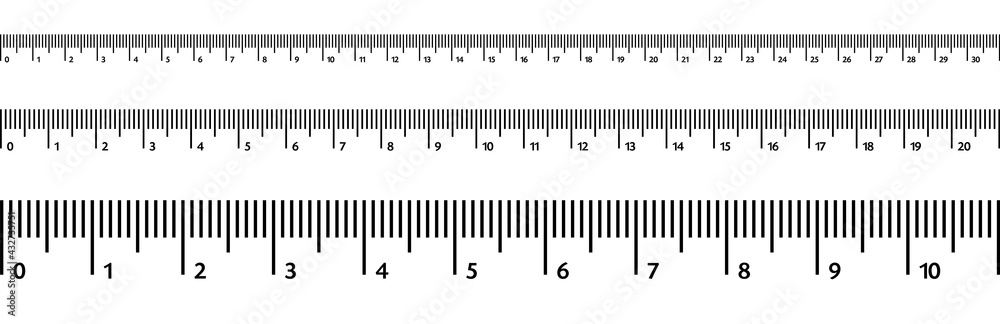 Vector ruler isolated on white background. Simple measurement equipment Vector ruler isolated on white background. Simple measurement equipment