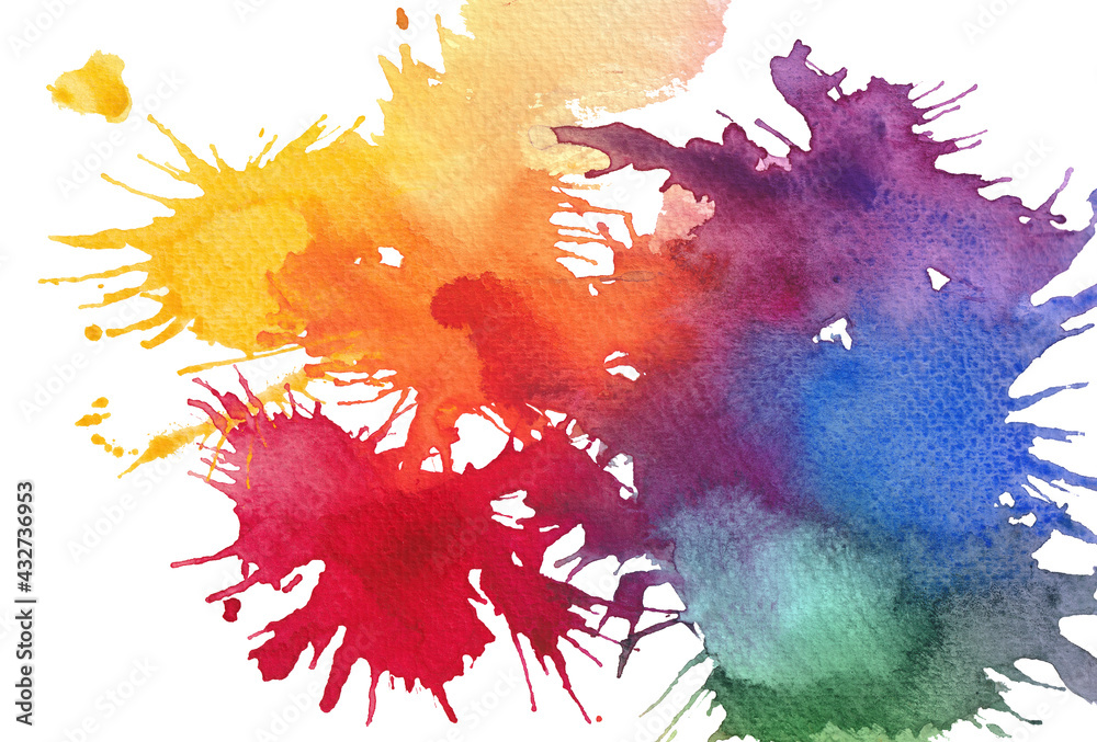 Watercolor Hand Painted Colorful Rainbow Set. Pride Flag Isolated Stock ...