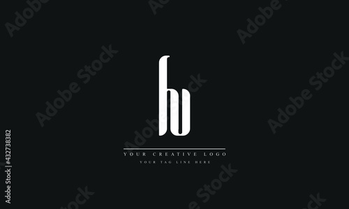 Letter Logo Design with Creative Modern Trendy Typography hu uh h u