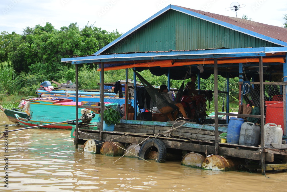 Obraz premium Floating village, Cambodia