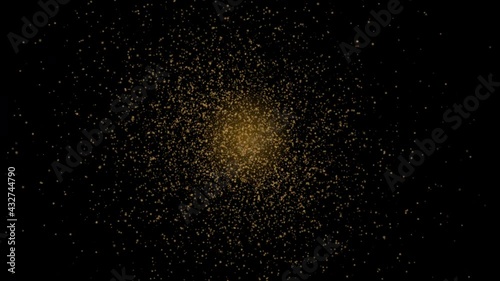 Wallpaper Mural 黄金の細かい光が回転しながら広がっていくアニメーション素材(黒背景)	　星　銀河　輝き Torontodigital.ca