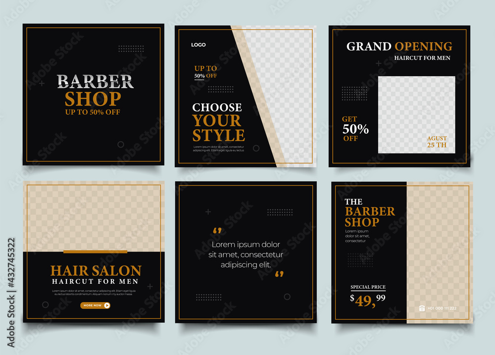 Barber shop promotion ad social media post template banner template
Barber shop promotion ad social media post template banner template