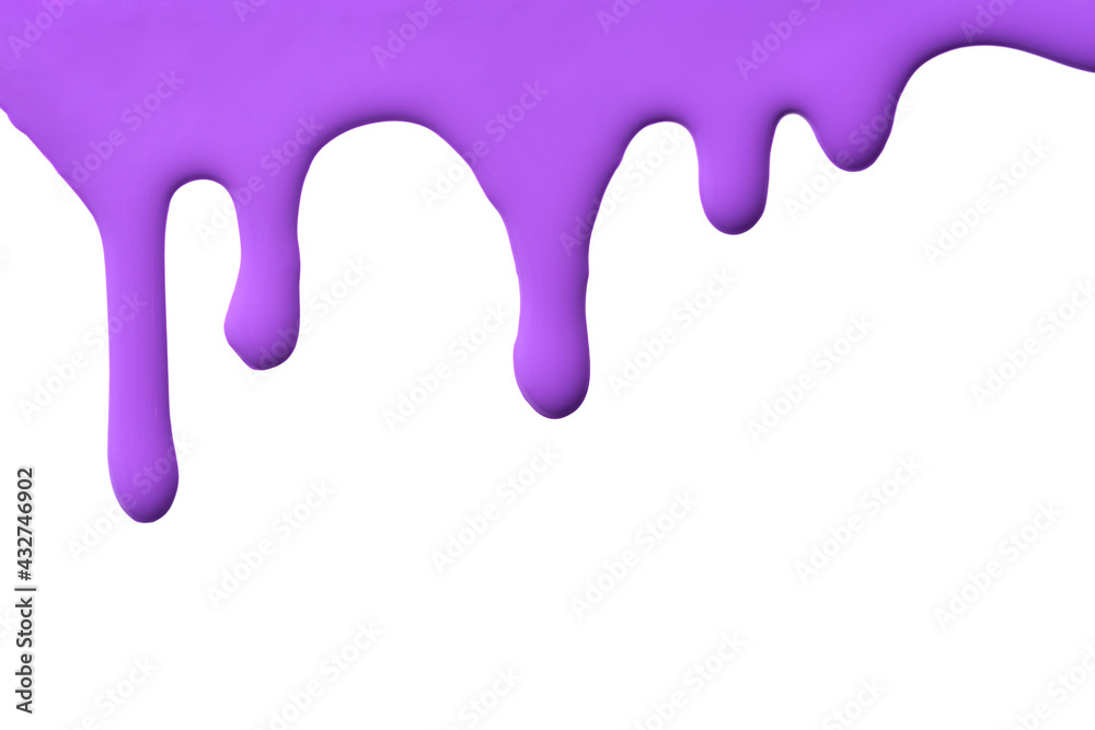 Blot of purple enamel nail polish dripping isolated on white background Blot of purple enamel nail polish dripping isolated on white background