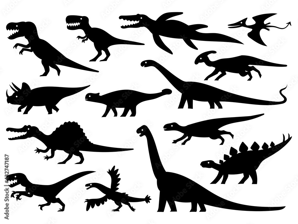 vector set of dinosaurs.