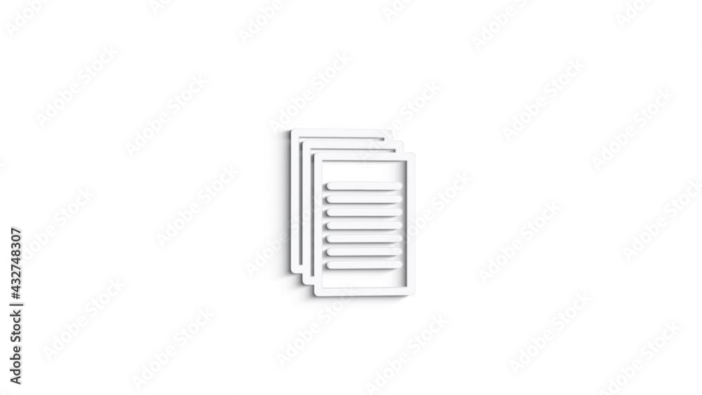 Business 3D shadow icon. Marketing network. Money line icon. Motion graphics.