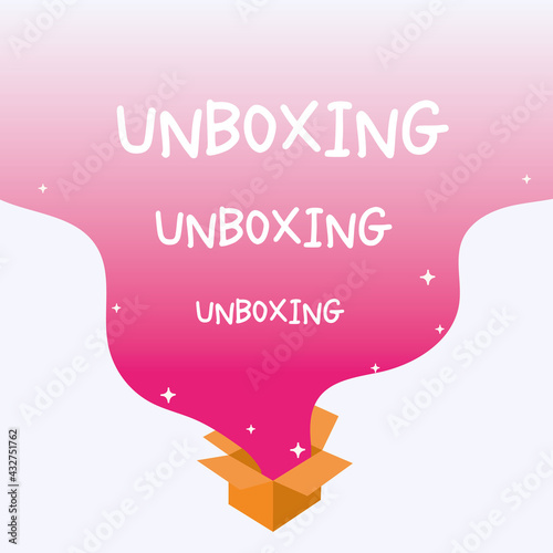 Open empty gift box, unbox big surprise giveaway